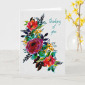 Thinking of You – Bright Painterly Floral Card Kaart (Gele Bloem)