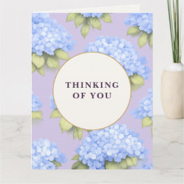 Thinking of You Card | Blue Hydrangea Floral Kaart