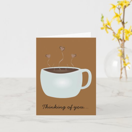 Thinking of you Card - Café du Love Kaart (Gele Bloem)