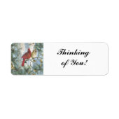 THINKING OF YOU-CARDINALS- RETURN ADDRESS LABELS (Voorkant)