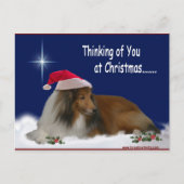 Thinking of You Christmas Postcard Feestdagenkaart (Voorkant)