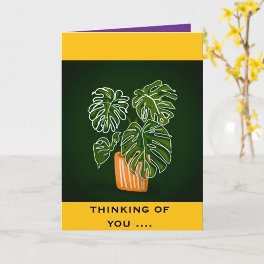 thinking of you ...... cool kaart (Gele Bloem)