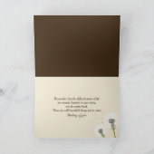 Thinking of You Dandelion Seedling On a Bible  Kaart (Binnen)