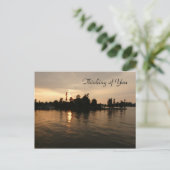 "Thinking of You" — Duizenden eilanden Sunset Briefkaart (Staand voorkant)