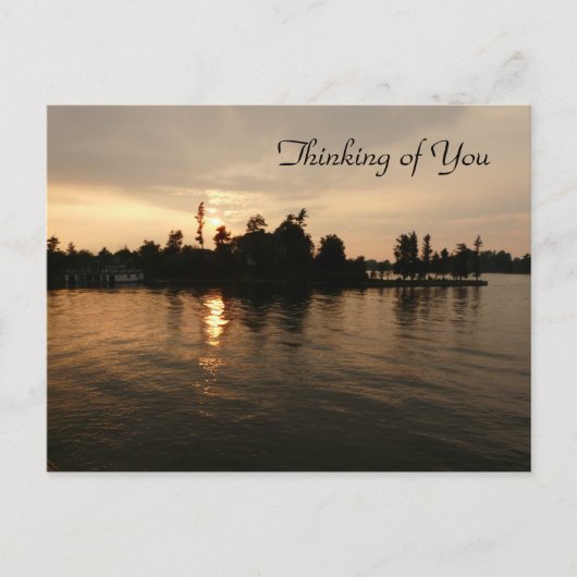 "Thinking of You" — Duizenden eilanden Sunset Briefkaart (Voorkant)