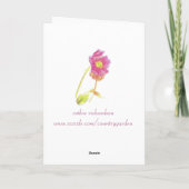 Thinking of You Friend Flower Bouquet Card Kaart (Achterkant)