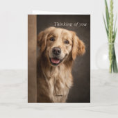 Thinking of You Golden Retriever Kaart (Achterkant)