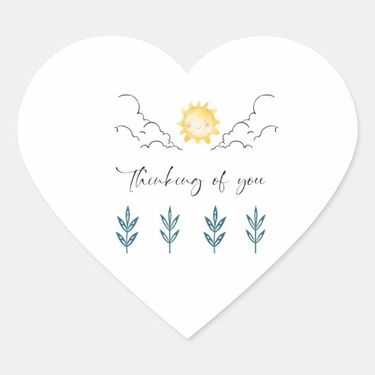 Thinking of you Heart stickers  (Voorkant)