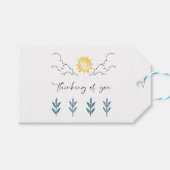 Thinking of you Heart stickers  Cadeaulabel (Voorkant (Horizontaal))