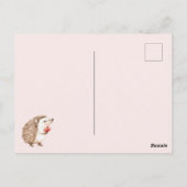 Thinking of you Hedgehog Hearts in Hands Briefkaart (Achterkant)