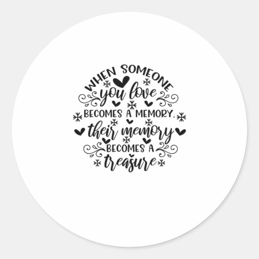 Thinking of you in heaven seems so far away, Yet a Ronde Sticker (Voorkant)