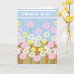 Thinking of you kaart<br><div class="desc">Pretty Australian wildflowers,  these paper daisies dot the Outback in Spring  
Use for any greeting eg. Granma mother Mothers Day or birthday
Change the text to suit your needs</div>