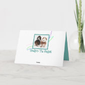 "Thinking of You" Kaart W/Schattige Basset Hound (Achterkant)