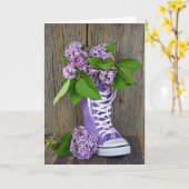 Thinking of You lilac bouquet Kaart (Gele Bloem)