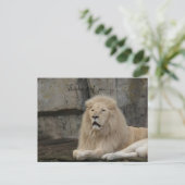 thinking of you lion love  briefkaart (Staand voorkant)