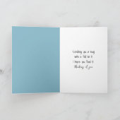 Thinking of You Little Girl Holding an IV Pole Kaart (Binnen)