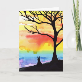 Thinking Of You Miss You Rabbit Kaart beroemd gema