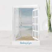 Thinking of You Ocean Window with Starfish Kaart (Voorkant)