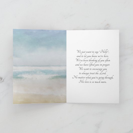 Thinking of You Ocean Window with Starfish Kaart (Binnen)