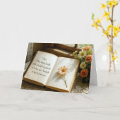 Thinking of You Open Vintage Book Kaart (Gele Bloem)