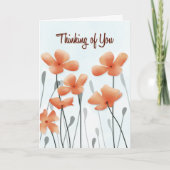 Thinking of You Poppy Get Well Card Kaart (Voorkant)