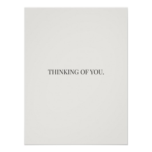 Thinking of You Poster – Gentle Support Quote  (Voorkant)