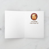 Thinking of You Sending a Hedgehog Hug Hedgehug Kaart (Binnen)