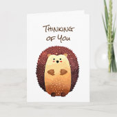 Thinking of You Sending a Hedgehog Hug Hedgehug Kaart (Voorkant)