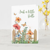 Thinking of You Spring Hello Flowers Butterflies Kaart (Gele Bloem)