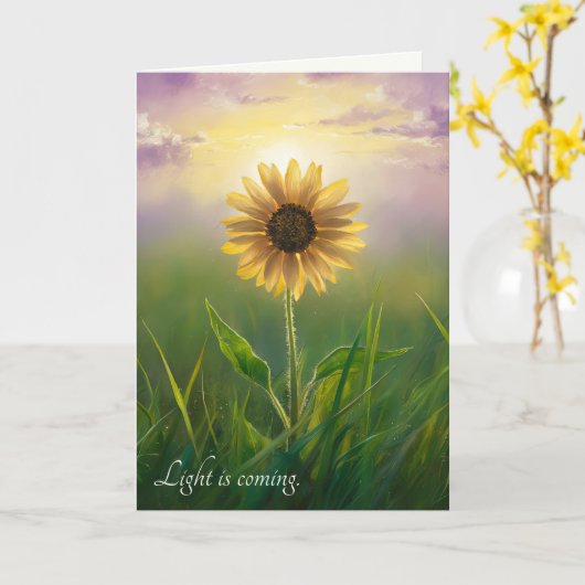 Thinking of You Sunflower Sunshine Kaart (Gele Bloem)