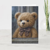 Thinking of You Teddy Bear Kaart (Voorkant)