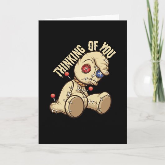 Thinking Of You Voodoo Doll Voodoo Kaart (Voorkant)
