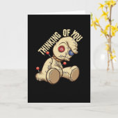 Thinking Of You Voodoo Doll Voodoo Kaart (Gele Bloem)