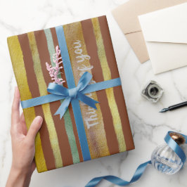 Thinking of you Watercolor stripes Cadeaupapier