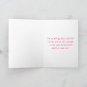 Thinking of You White Samoyed Puppy Dog Pink Card Kaart (Binnen)