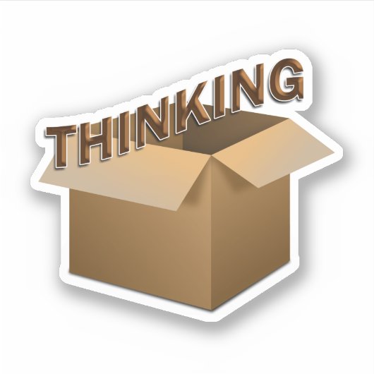 Thinking Outside The Box Sticker (Voorkant)