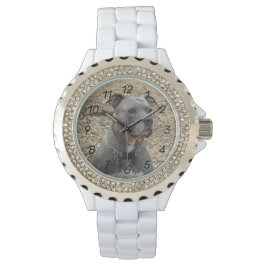 Thinking Pitbull Women's Numbered Watch Horloge