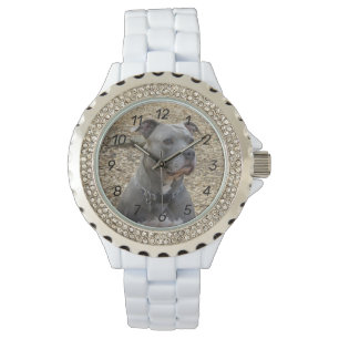 Thinking Pitbull Women's Numbered Watch Horloge
