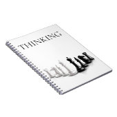 Thinking Quote Black Text Chess Pieces Notebook Notitieboek (Rechterzijde)