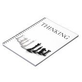 Thinking Quote Black Text Chess Pieces Notebook Notitieboek (Linkerzijde)