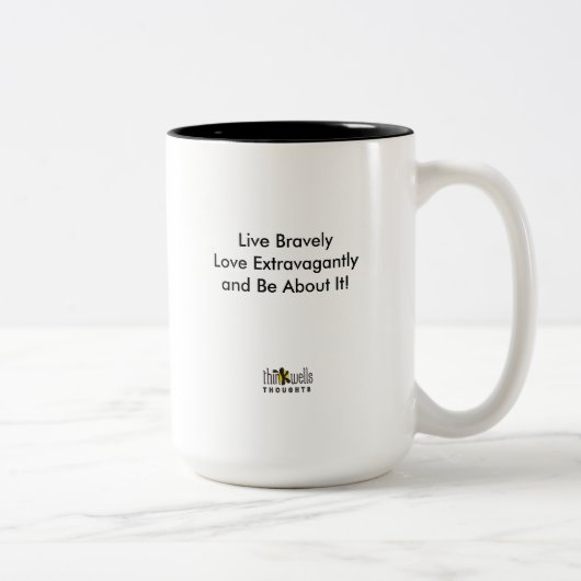 Thinkwells Thoughts- Tad Conner edition Tweekleurige Koffiemok (Rechts)