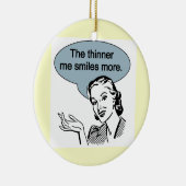 Thinner me glimlacht nog meer keramisch ornament (Rechts)
