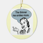 Thinner me glimlacht nog meer keramisch ornament (Links)