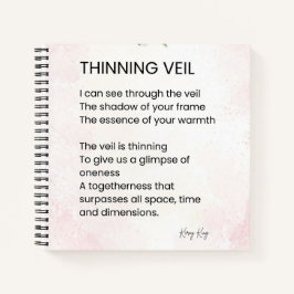 Thinning Veil - Awakening Poem Poster Notitieboek