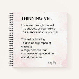 Thinning Veil - Awakening Poem Poster Notitieboek