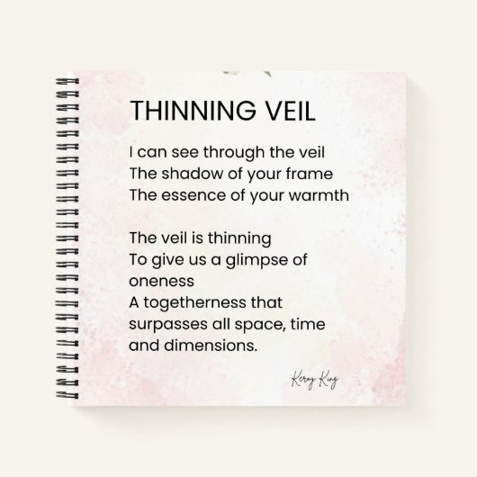 Thinning Veil - Awakening Poem Poster Notitieboek (Voorkant)