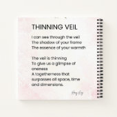 Thinning Veil - Awakening Poem Poster Notitieboek (Achterkant)