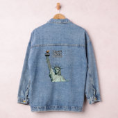 Thiqa Liberty Statue Denim Jas - Urban Straat Jacket (Hangar)