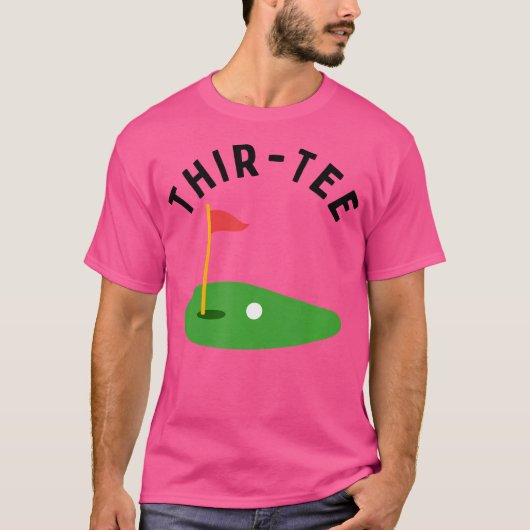 Thir- 30Th Golf Birthday Party Thirtieth Golf Par- T-shirt (Voorkant)
