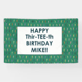 Thir-t-shirt-th Birthday Banner (Horizontaal)